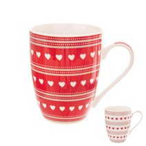 Hrnek porcelánový Red Love SRDCE 350 ml mix sada 4ks