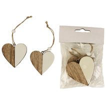 Srdce k zavěšení, 2 ks D1200 - 6 x 6 x 1 cm