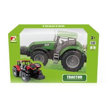 Traktor na setrvačník zelený set s vlečkou a balíky sena plast