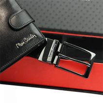 Pierre Cardin Dárková pánská luxusní sada kožený opasek a peněženka