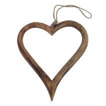 Srdce mango závěsné O0339/2 - 26 × 31 × 3 cm