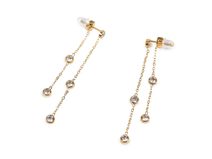 Náušnice z nerezové oceli s broušenými kamínky