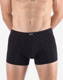 GINA pánské boxerky s kratší nohavičkou, kratší nohavička, šité, s potiskem 73133P