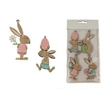 Dekorace zajíc, 4 ks D4008