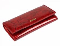 Červená dámská kožená peněženka RFID v dárkové krabičce