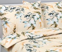 Povlečení bavlněné - 140x220, 70x90 cm Růže kávová