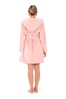 Krátký dámský župan Flora mauve wine 48 56 4853