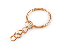 Kroužek na klíče Ø25 mm s řetízkem 10 kusů