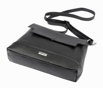 MiaMore Kožená crossbody dámská kabelka se třemi oddíly tmavě modrá