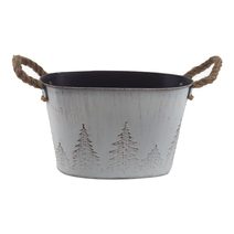 Květináč plechový oválný K3937/2 - 22,5 x 13,5 x 13,8 cm