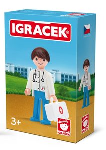 IGRÁČEK Ošetřovatel se zebrou a doplňky v krabičce