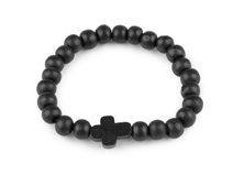 Náramek dřevěný unisex křížek