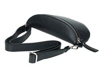Kožená dámská crossbody kabelka v kroko designu tmavě hnědá