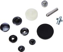 Knoflík stiskací ANORAK 15 mm LAK bílá