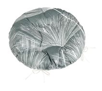 Sedák Adéla prošívaný kulatý - průměr 40 cm Chmýří šedá