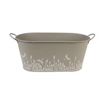 Květináč plechový K2593/2 - 28,5 x 14 x 12,5/14,5 cm