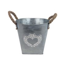 Květináč plechový K4277/3 - 18,5 x 19,5 x 17,5 / 22,5 cm