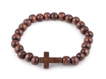 Náramek dřevěný unisex křížek
