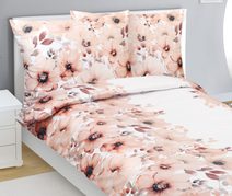 Povlečení bavlněný satén Lososová,Bílá 94/274