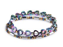 Pružné náramky z hematitu sada 2 ks