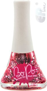 BO-PO Lak na nehty slupovací růžový se třpytkami Sparkles