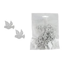 Dekorace ptáček, 25 ks D6617 - 3 x 3,3 x 0,3 cm