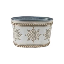 Květináč oválný vločka K3908/2 - 22,6 x 13,5 x 14 cm