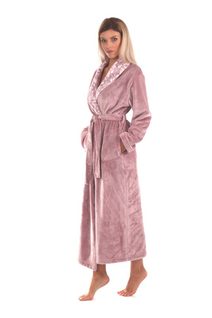 Flora Mauve Mist - Dámský Župan s Límcem - 25 56 4353
