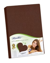 Jersey prostěradlo Tmavě hnědá 1240/018