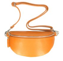 Kožená dámská ledvinka s upravitelným popruhem Jean oranžová