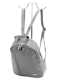 MiaMore Kožená crossbody dámská kabelka se třemi oddíly tmavě modrá