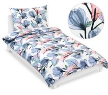 Klasické ložní bavlněné povlečení DELUX 140x200, 70x90cm PALMA šedá