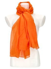 Dámský letní šátek jednobarevný 183x77 cm oranžová