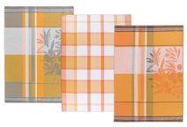 Kuchyňské utěrky - sada 3 kusů Oranžová,Hnědá 175 50x70 cm