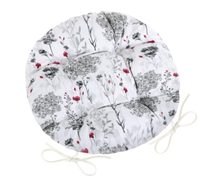 Sedák DITA kulatý prošívaný Šedá,Červená,Bílá 62/405 průměr 40 cm