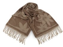 Zimní šála / pléd s třásněmi 70x185 cm