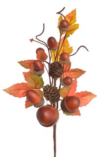 Umělá podzimní větvička s žaludy