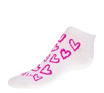 Ponožky nízké Srdíčka růžová - 39-42 růžová