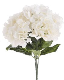 Trs hortenzie 42 cm - bílá