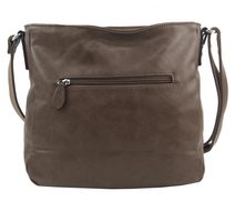 GREGORIO Kožená dámská crossbody kabelka šedá