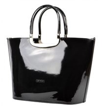 Crossbody dámská kabelka v květovaném designu černá 5432-BB