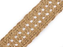 Splétaný popruh šíře 50 mm imitace slámy