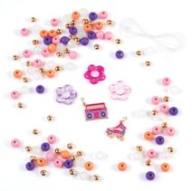 Korálky dřevěné barevné s gumičkami cca 300ks v plastové dóze 7x11cm