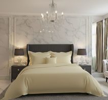 Saténové francouzské povlečení LUXURY COLLECTION 1+2, 220x200, 70x90cm vínové