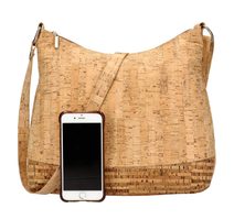 Korková crossbody dámská kabelka střední velikosti MSR14 hnědá