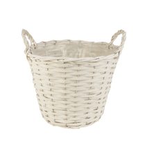 Obal s plastem bílý P0242 - dia 23 x 18/22 cm