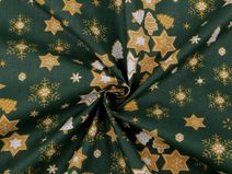 Vánoční bavlněná látka / plátno hvězdy METRÁŽ