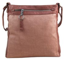 TESSRA Velká starorůžová crossbody dámská kabelka D5580