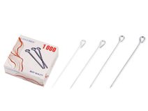 Krejčovské špendlíky s očkem volně sypané z nerezové oceli délka 30 mm