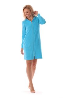 Krátký dámský župan na zip Bari blue atoll 38 64 6335